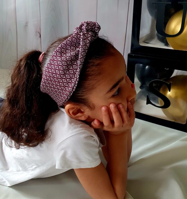 Bandeau à nouer Mère fille Dahlia(6-9mois) – Image 3