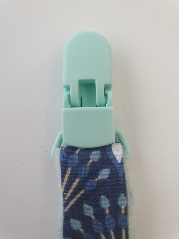 Attache Sucette motifs Bleu Paon – Image 5