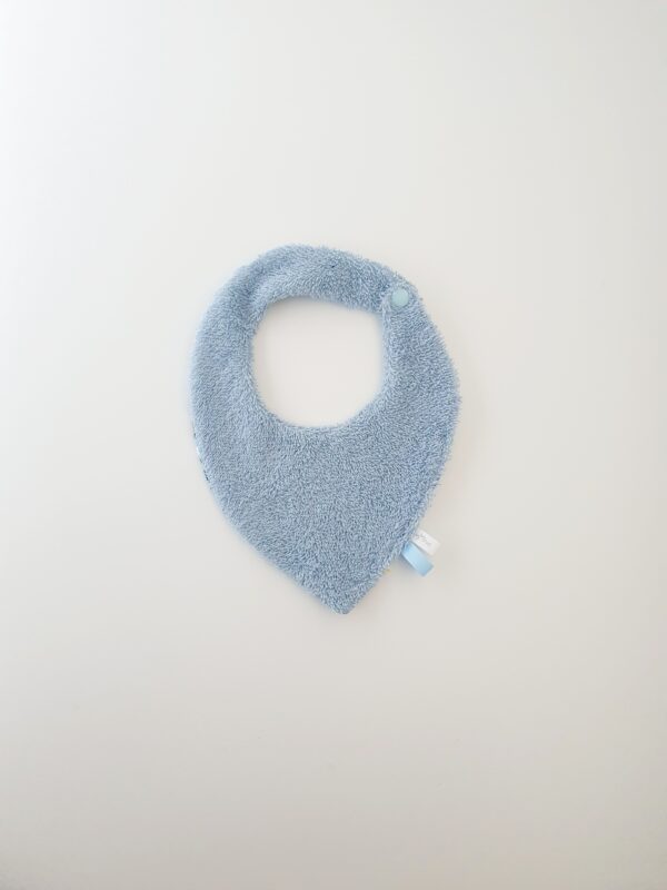 Bavoir bandana éventails bleu – Image 6
