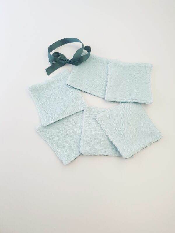 Lot lingettes lavables éventails vert /Bambou OEKO-TEX – Image 3