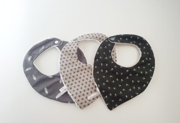 Box Cadeaux lot bavoirs bandana gris – Image 3