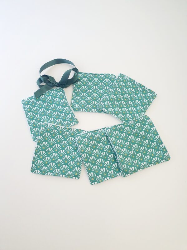 Lot lingettes lavables éventails vert /Bambou OEKO-TEX – Image 4