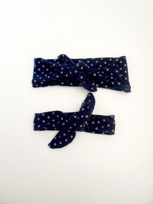 Bandeau à nouer Mère fille blue shine(6-9 mois)