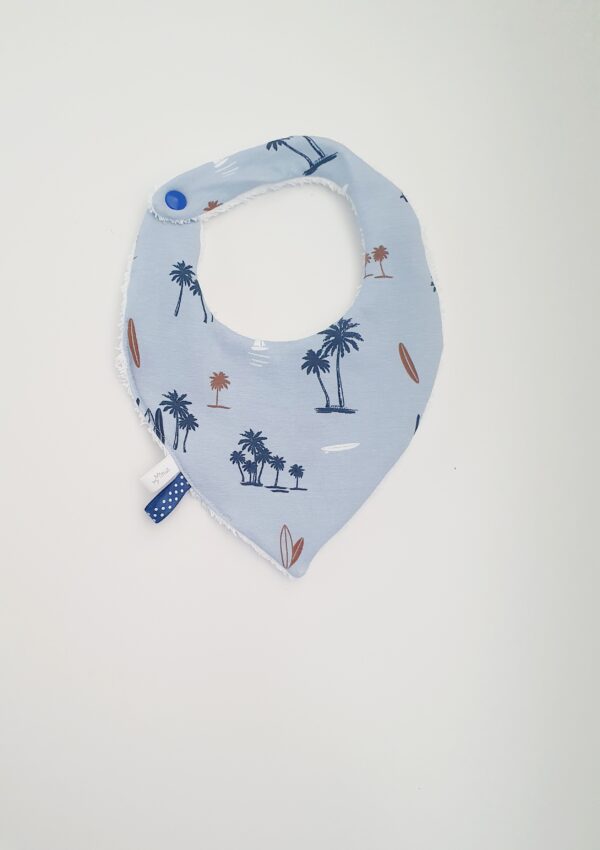 Bavoir bandana surf bleu