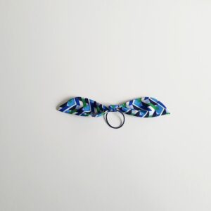 Chouchou élastique géo bleu