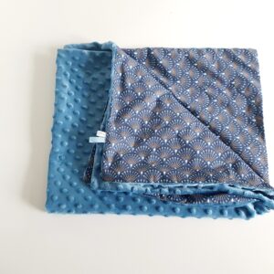 Couverture bleu paon