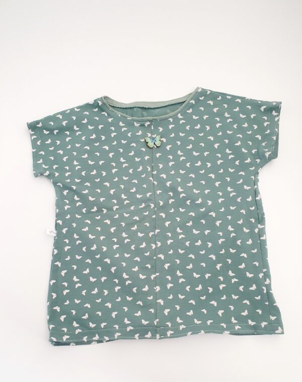 T-Shirt papillons green 3 ans