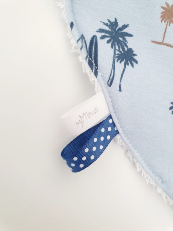 Bavoir bandana surf bleu – Image 2