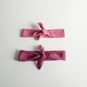Bandeau à nouer Mère fille rose étoilé (fillette +3ans)