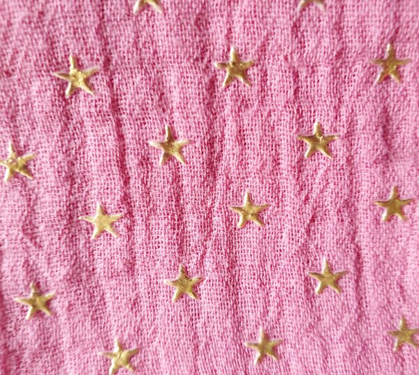 Bandeau à nouer Mère fille rose étoilé (fillette +3ans) – Image 7