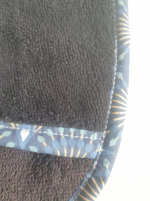 Gant noir et imprimé Eventails bleu – Image 5