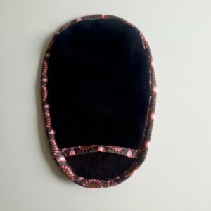 Gant noir et imprimé Eventails rose