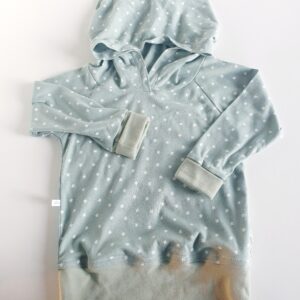 Sweat à capuche 18-24mois vert amande étoilé