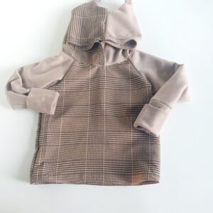 Sweat à capuche 18 mois Taupe Molletonnée