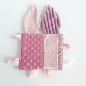 Doudou étiquettes violet Asanoha