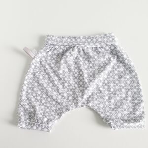 Bermuda évolutif 9 mois blanc gris